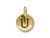 TierraCast Gold Plated U Letter Charm (Each) TierraCast Gold Plated U Letter Charm (Each)