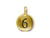 TierraCast Gold Plated 6 Number Charm (Each) TierraCast Gold Plated 6 Number Charm (Each)