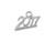Antiqued Silver Plated Pewter "2017" Year Charm, Cast (Each) Antiqued Silver Plated Pewter "2017" Year Charm, Cast (Each)