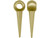 Spike, Large Hole, 30x10mm - Champagne (10 Pieces) Spike, Large Hole, 30x10mm - Champagne (10 Pieces)