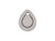 ImpressArt Pewter Blank, Teardrop with Border - Small (Each) ImpressArt Pewter Blank, Teardrop with Border - Small (Each)