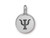 TierraCast Antiqued Silver Plated Greek Letter Psi Charm (each)
