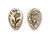 TierraCast Antiqued Brass Plated Britannia Pewter Flora Charm (Each)