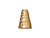 TierraCast Gold Plated Cone, Cast, Hammertone 13mm (Each)