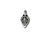 TierraCast Antiqued Silver Plated Palmette Charm (Each) TierraCast Antiqued Silver Plated Palmette Charm (Each)