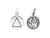 Nina Designs Sterling Silver 4 Elements Fire Disk Charm (Each) Nina Designs Sterling Silver 4 Elements Fire Disk Charm (Each)