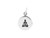 Nina Designs Sterling Silver Sitting Yoga Pose Disk Charm (Each) Nina Designs Sterling Silver Sitting Yoga Pose Disk Charm (Each)