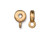 TierraCast Hammered Spacer Bead with Loop - Gold Plated (Each)