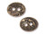 TierraCast 17mm Button, Jardin Oval - Antiqued Brass Plated (Each)