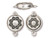 TierraCast Lotus Magnet Clasp - Antiqued Silver Plated (Each) TierraCast Lotus Magnet Clasp - Antiqued Silver Plated (Each)