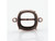 Bezel Setting for 12mm Cushion Stone, 2 Loops - Ant. Copper Plate (Each)