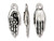 TierraCast Blossom Hand Charm - Antiqued Silver Plated (Each)