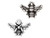TierraCast Honeybee Charm - Antiqued Silver Plated (Each)