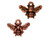 TierraCast Honeybee Charm - Antiqued Copper Plated (Each)