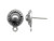 TierraCast Titanium Earring Post w Antiqued Silver Plated Loop + 10mm Beaded Design (5 pair) TierraCast Titanium Earring Post w Antiqued Silver Plated Loop + 10mm Beaded Design (5 pair)
