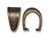 15x9mm TierraCast Hammertone Pinch Bail - Antiqued Brass Plated (Each)