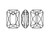 PRESTIGE 6435 Emerald Cut Pendant, 11.5mm - Light Rose (Each) PRESTIGE 6435 Emerald Cut Pendant, 11.5mm - Light Rose (Each)