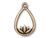 TierraCast Lotus Teardrop - Antiqued Brass Plated (Each)