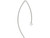 Sterling Silver French Hook Earring Wires, Marquise, 36x16mm (pair) Sterling Silver French Hook Earring Wires, Marquise, 36x16mm (pair)