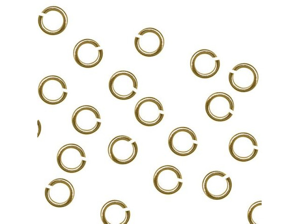 Raw Brass Jump Ring, Round, 3mm (ounce)