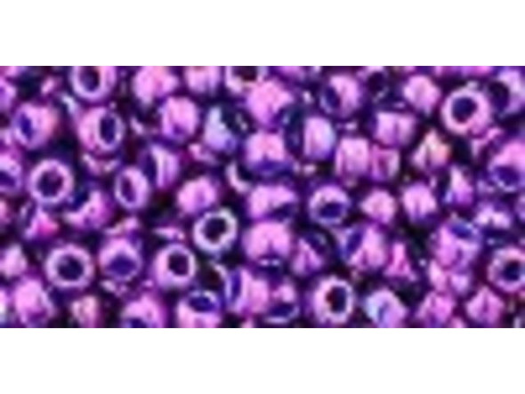 TOHO Glass Seed Bead, Size 8, 3mm, Higher-Metallic Grape (Tube)