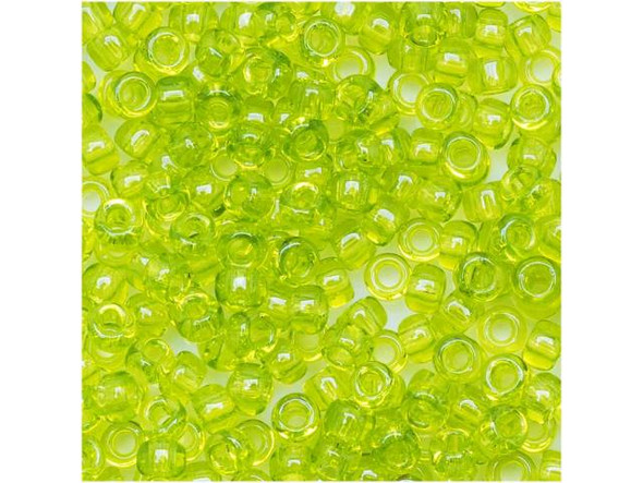 TOHO Glass Seed Bead, Size 8, 3mm, Transparent Lime Green (Tube)