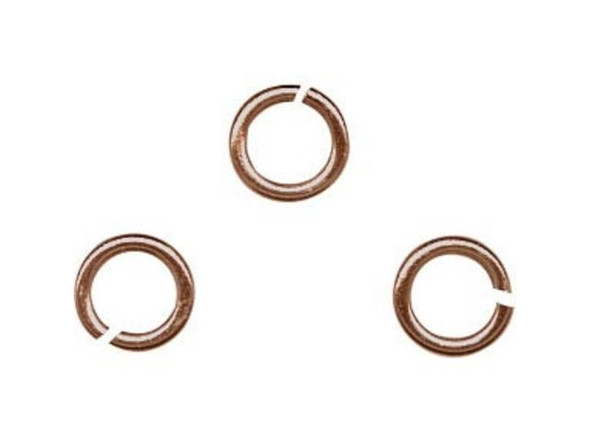 Antiqued Copper Plated Jump Ring, Round, 3mm (ounce)
