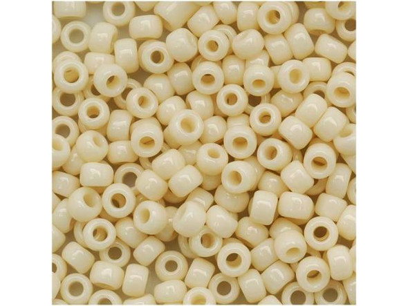 TOHO Glass Seed Bead, Size 8, 3mm, Opaque Lt Beige (Tube)