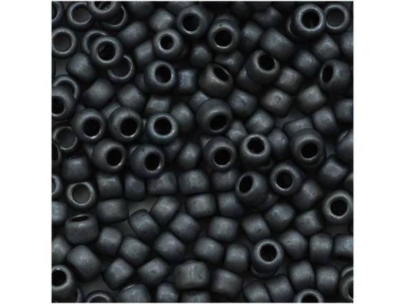TOHO Glass Seed Bead, Size 8, 3mm, Matte-Color Opaque Gray (Tube)