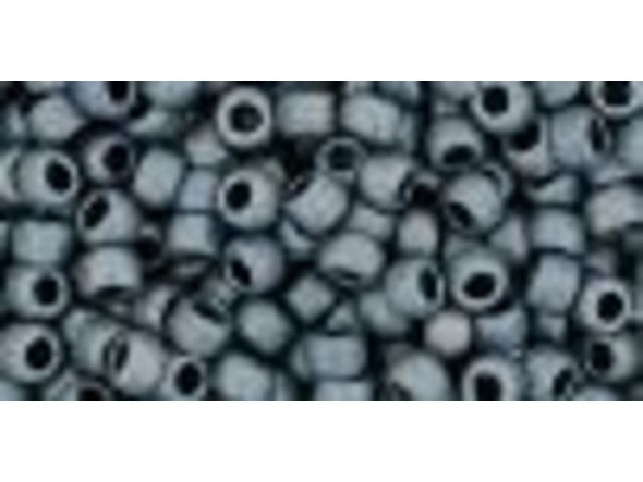 TOHO Glass Seed Bead, Size 8, 3mm, Matte-Color Opaque Gray (Tube)