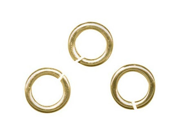 Raw Brass Jump Ring, Round, Heavy, 4.5mm (ounce)