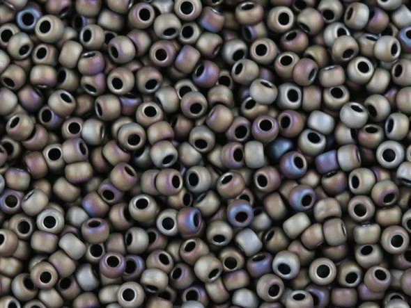 TOHO Glass Seed Bead, Size 8, 3mm, Matte-Color Iris - Brown (Tube)