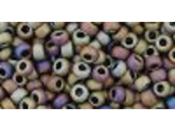 TOHO Glass Seed Bead, Size 8, 3mm, Matte-Color Iris - Brown (Tube)
