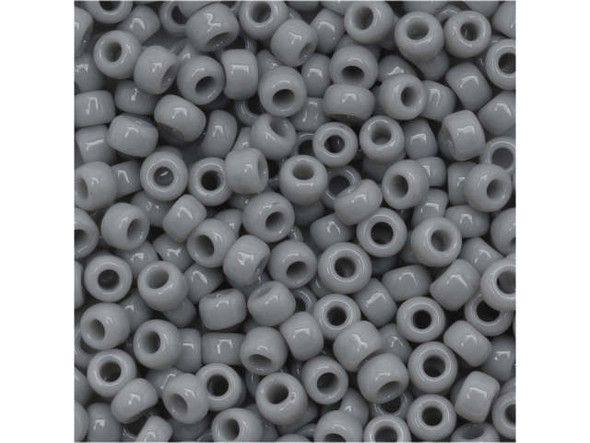 TOHO Glass Seed Bead, Size 8, 3mm, Opaque Gray (Tube)