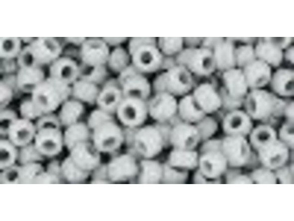 TOHO Glass Seed Bead, Size 8, 3mm, Opaque Gray (Tube)