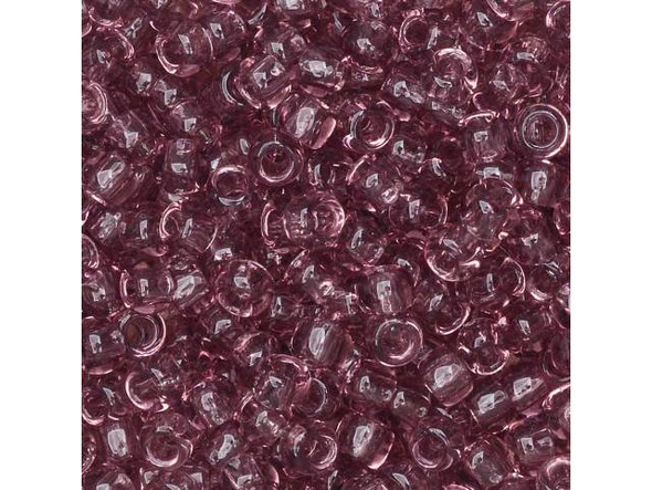 TOHO Glass Seed Bead, Size 8, 3mm, Transparent Lt Amethyst (Tube)