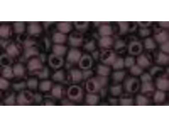 TOHO Glass Seed Bead, Size 8, 3mm, Transparent-Frosted Amethyst (Tube)