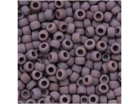 TOHO Glass Seed Bead, Size 8, 3mm, Opaque-Frosted Lavender (Tube)