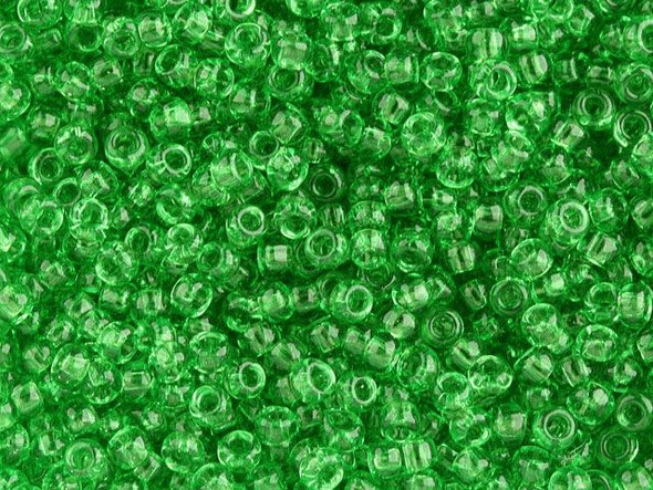 TOHO Glass Seed Bead, Size 8, 3mm, Transparent Peridot (Tube)