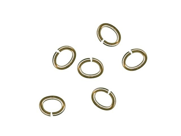 Antiqued Brass Plated Jump Ring, Oval, 3x4mm (Pack)