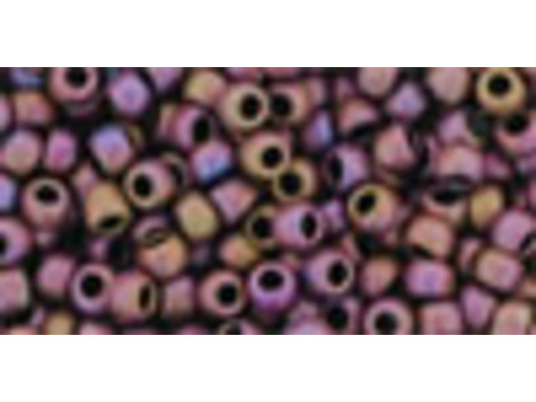 TOHO Glass Seed Bead, Size 8, 3mm, Matte-Color Mauve Mocha (Tube)
