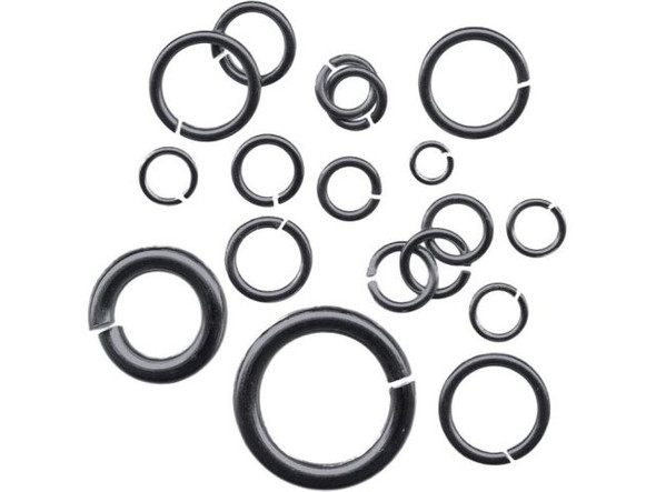 Not sure about the best jump ring size for your new project? Try a bag of mixed-size jump rings, and you'll have the right size and gauge for connecting bulk chain to clasps and centerpieces, making all types of earrings, attaching charms or pendants to bracelets and necklaces, adding dangles to bookmarks and bag clips, and making last-minute holiday jewelry.To make it easier to re-order the right size for repeat projects, pick up a measuring gauge too, too before you run out of your favorite size of jump ring!     JUMP RING HINT    When you open and close jump rings, twist ends instead of  "ovaling" them. This keeps their round shape better, which makes  them easier to close neatly.  See Related Products links (below) for similar items and additional jewelry-making supplies that are often used with this item.