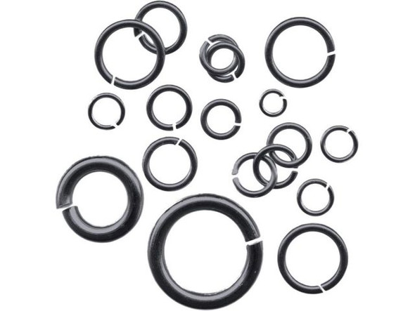 Gunmetal Jump Ring, Round, Assorted Sizes (ounce)