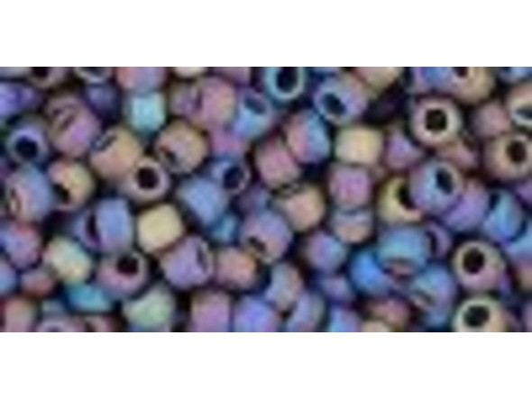 TOHO Glass Seed Bead, Size 8, 3mm, Matte-Color Iris - Purple (Tube)