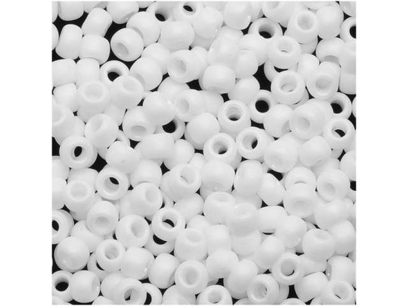 TOHO Glass Seed Bead, Size 8, 3mm, Matte-Color Opaque-Rainbow White (Tube)