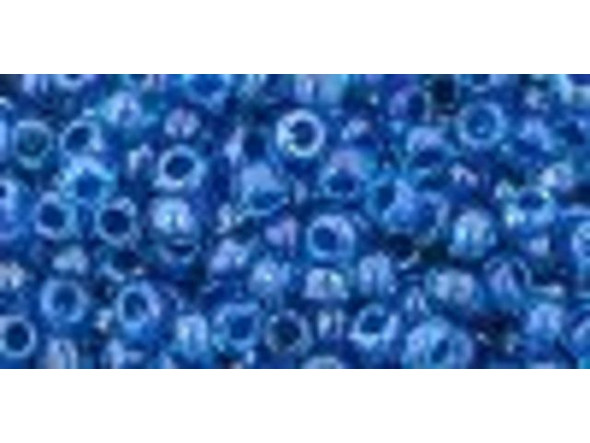 TOHO Glass Seed Bead, Size 8, 3mm, Inside-Color Aqua/Capri-Lined (Tube)