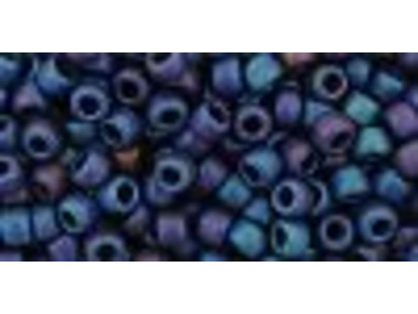 TOHO Glass Seed Bead, Size 8, 3mm, Frosted Metallic Nebula (Tube)