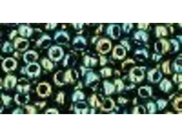 TOHO Glass Seed Bead, Size 8, 3mm, Metallic Iris - Green/Brown (Tube)