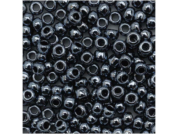 TOHO Glass Seed Bead, Size 8, 3mm, Metallic Hematite (Tube)