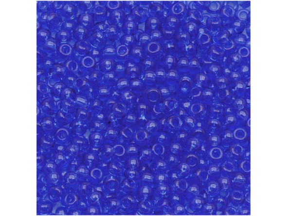 TOHO Glass Seed Bead, Size 8, 3mm, Transparent Sapphire (Tube)